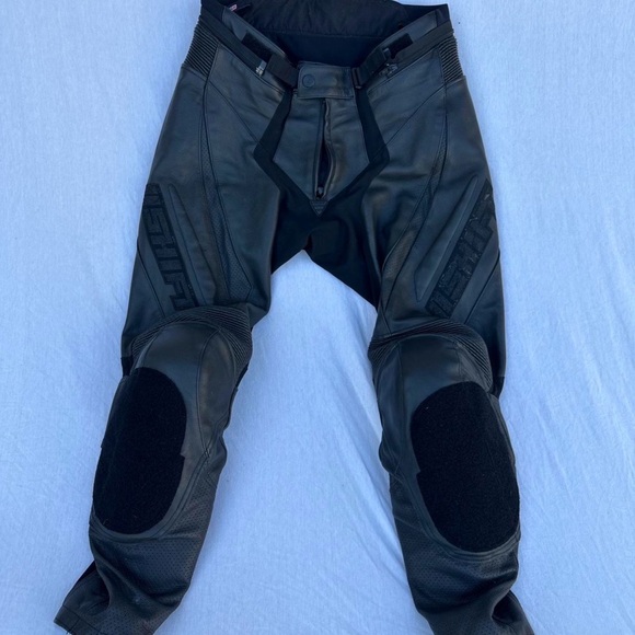 II SHIFT Black Leather Motorcycle Pants Size 34